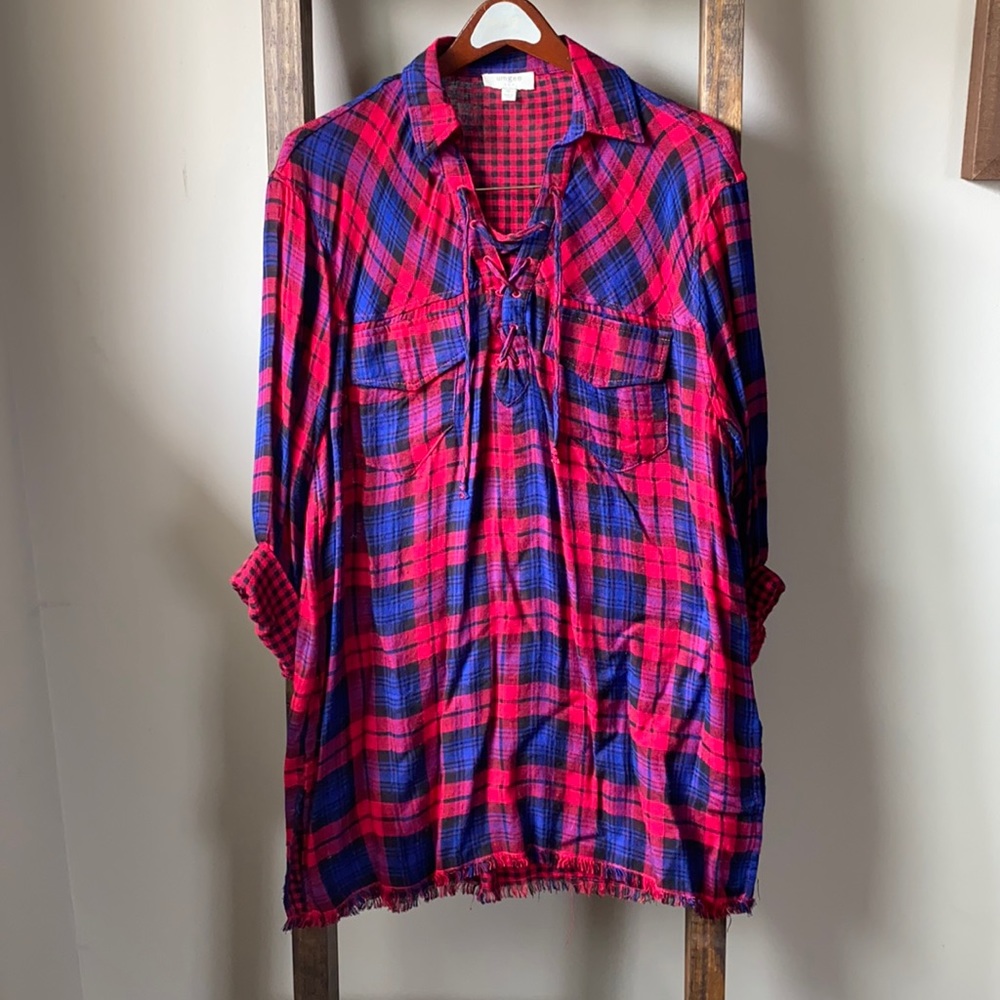 Blue/Red Flannel Shirt